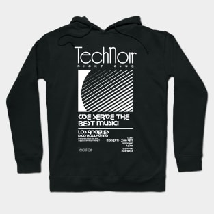 Retro 80s Technoir Nightclub Poster from the Terminator Movie Hoodie